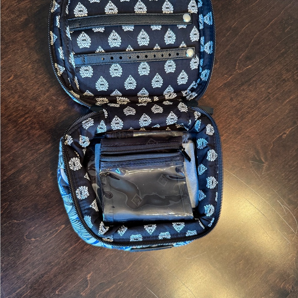 Vera Bradley Black and Blue jewelry case